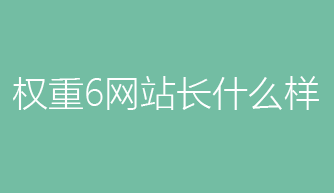 对比一个几个百度权重6的网站，你发现什么？